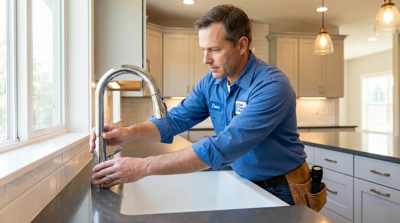 Kitchen faucet installation by Johns Plumbing LLC in Terre Haute